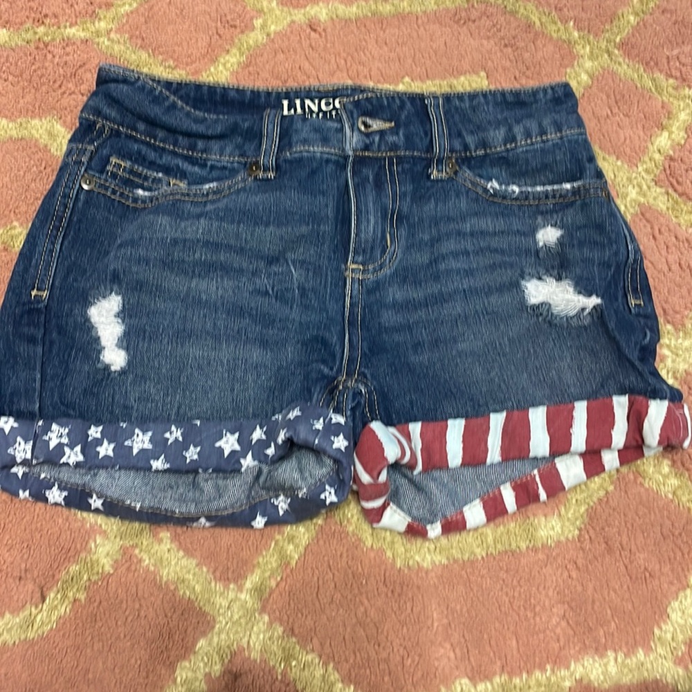 Lincoln outfitters, colors are red white and blue, size 2.